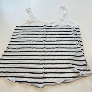 BDG XS White Black Striped Scoop Neck Tank Top